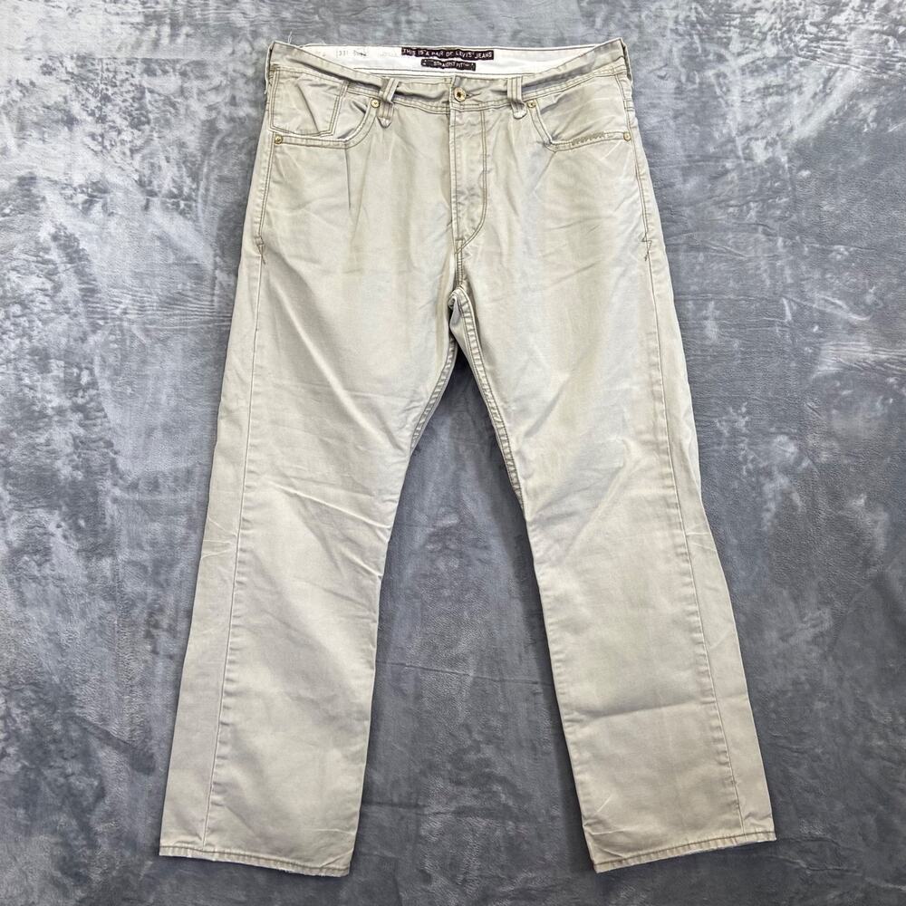 Vintage Levi's Relaxed Straight Men's Jeans 36x32 Beige 100%‎ Cotton